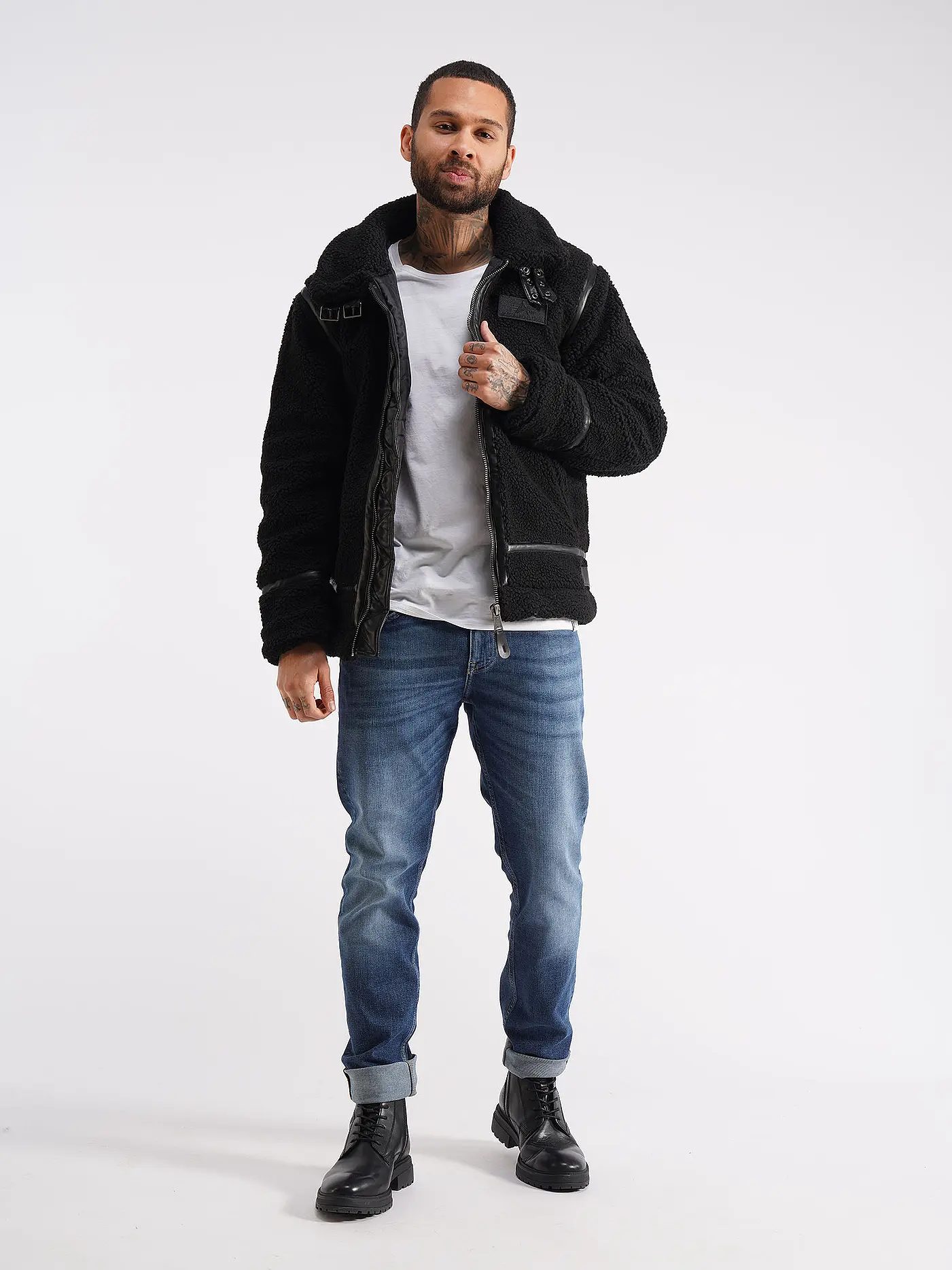 ALPHA INDUSTRIES | Jacke in Felloptik | 